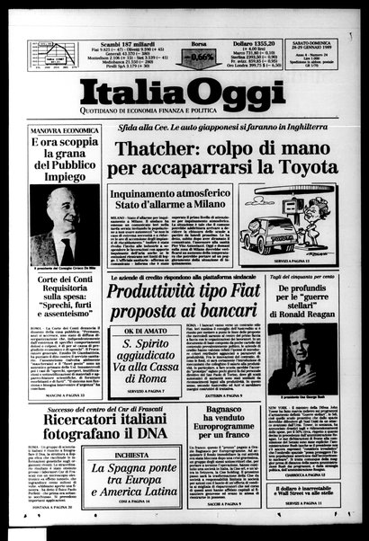 Italia oggi : quotidiano di economia finanza e politica